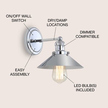 July Metal Shade Sconce